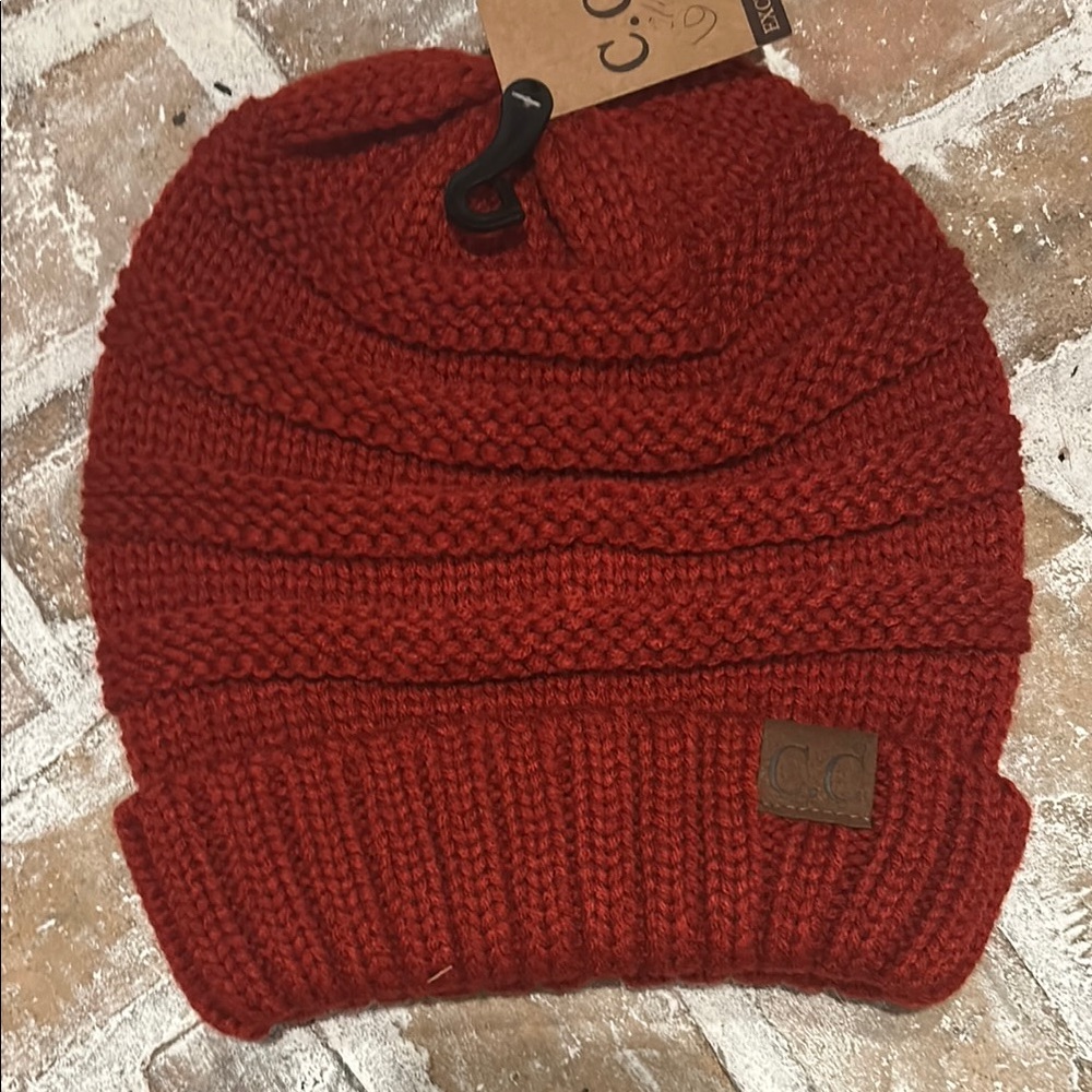 C.C women’s Red Knit Beanie